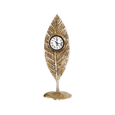 ALUMINIUM SMALL TABLE CLOCK (GOLD)